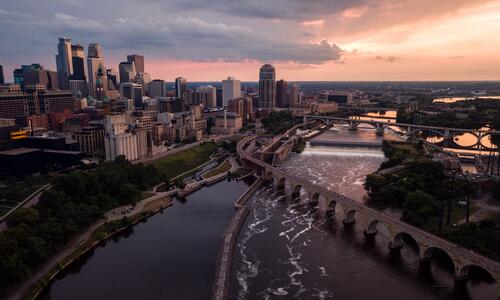 Minneapolis Skyline at dusk